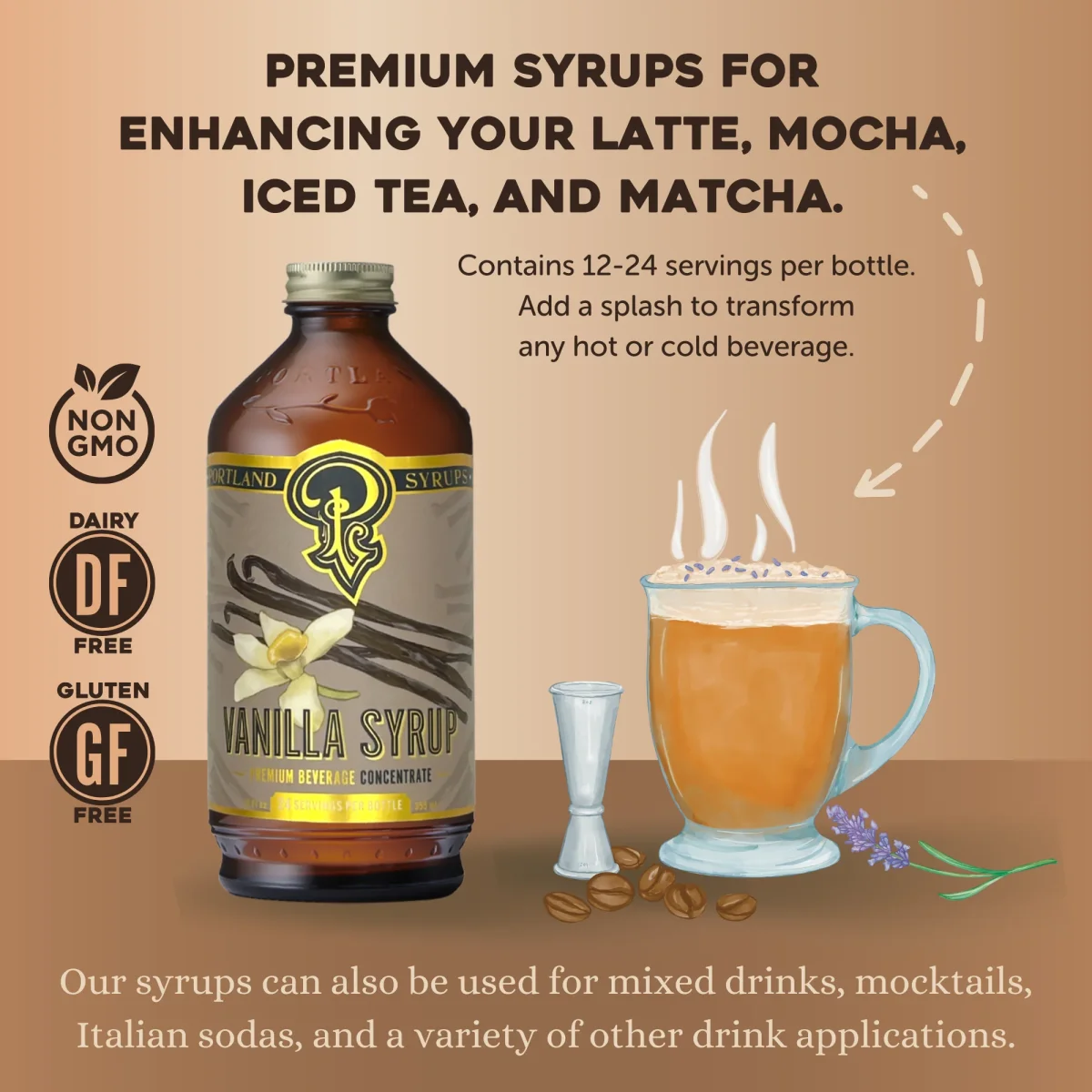 Portland Syrups Vanilla Syrup - Image 5